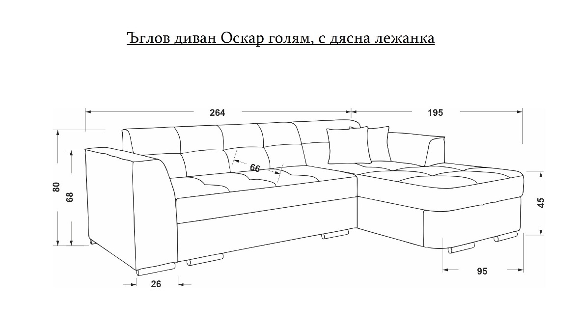 ЪГЛОВ ДИВАН OSKAR